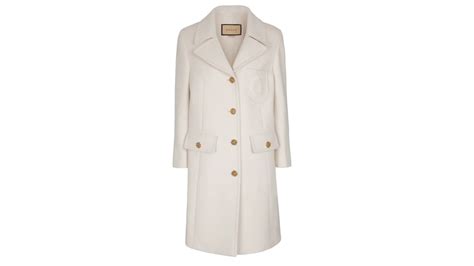 cappotto bianco con.bottoni neri gucci|cappotto donna gucci elegante.